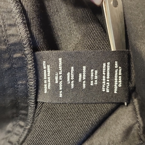 Helmut Lang Black Cropped Tailored Trousers with White Trim Size 6 - Picture 13 of 13